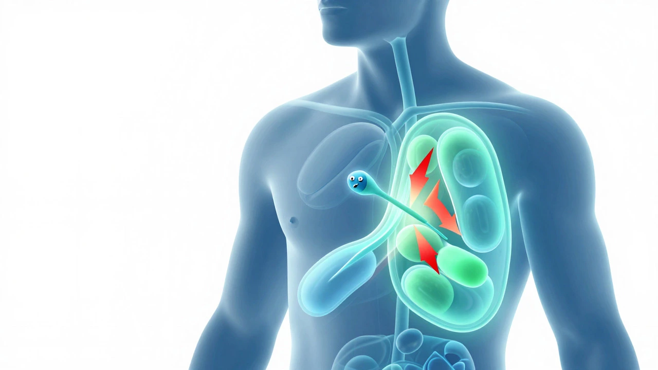 Illustration of acetic acid improving insulin sensitivity in cells