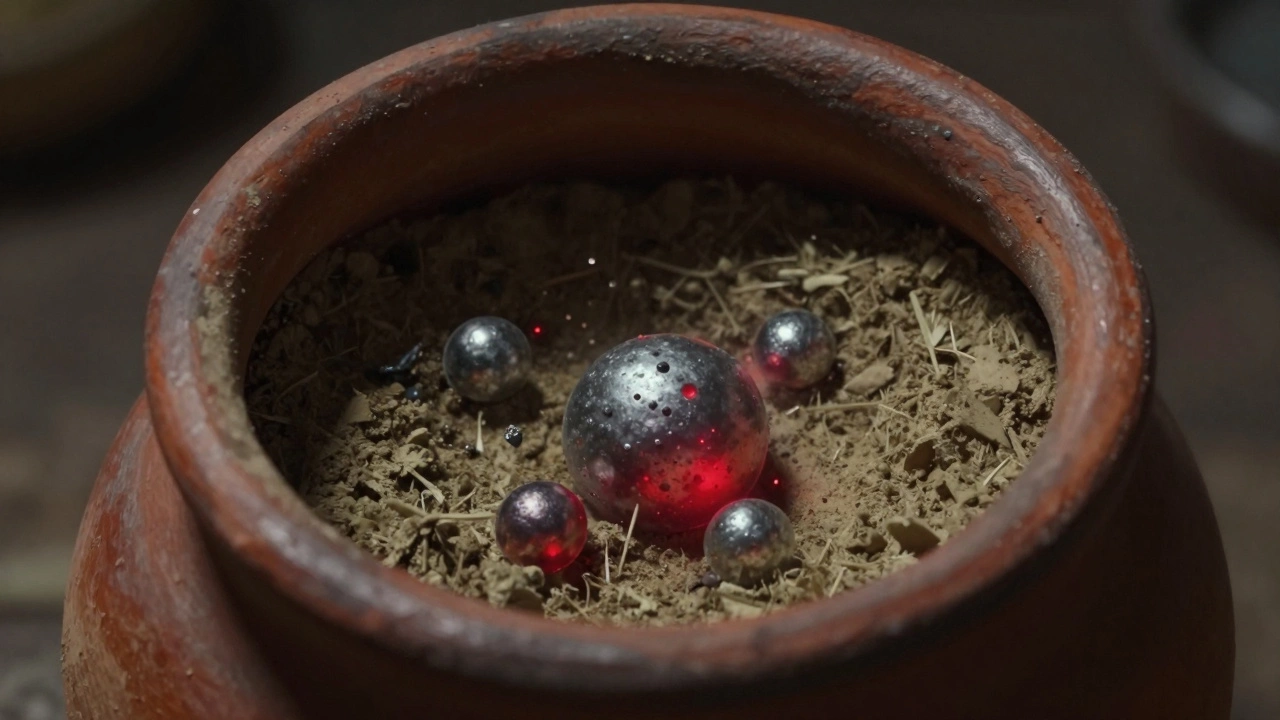 Microscopic view of toxins hidden in traditional medicine powder